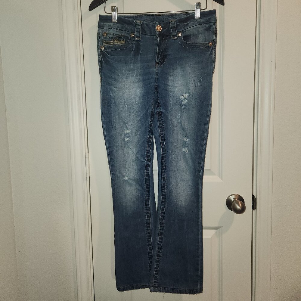 SEVEN7 Brand Slim Boot Cut Jeans Size 6 Cowgirl Style